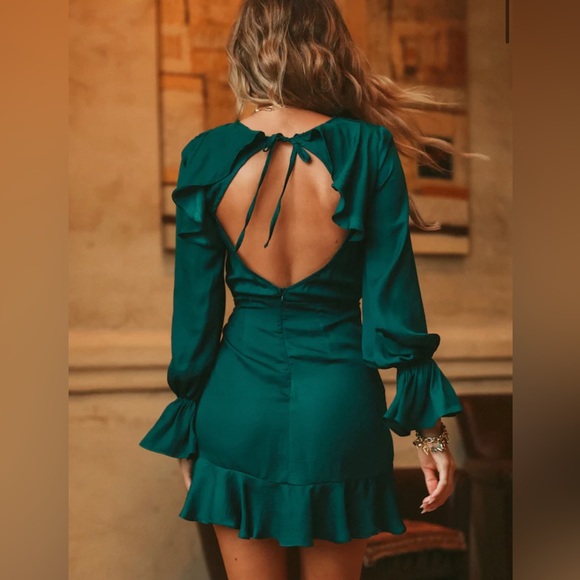 HIDDEN FIGURES DRESS FOREST GREEN - Picture 2 of 4